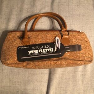 Sparkle & Natural Cork  Insulated Wine Clutch by Primeware